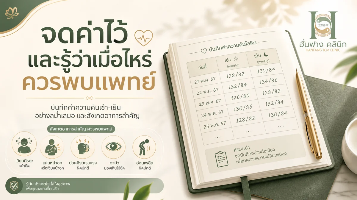 การจดค่าความดันและสัญญาณที่ควรพบแพทย์