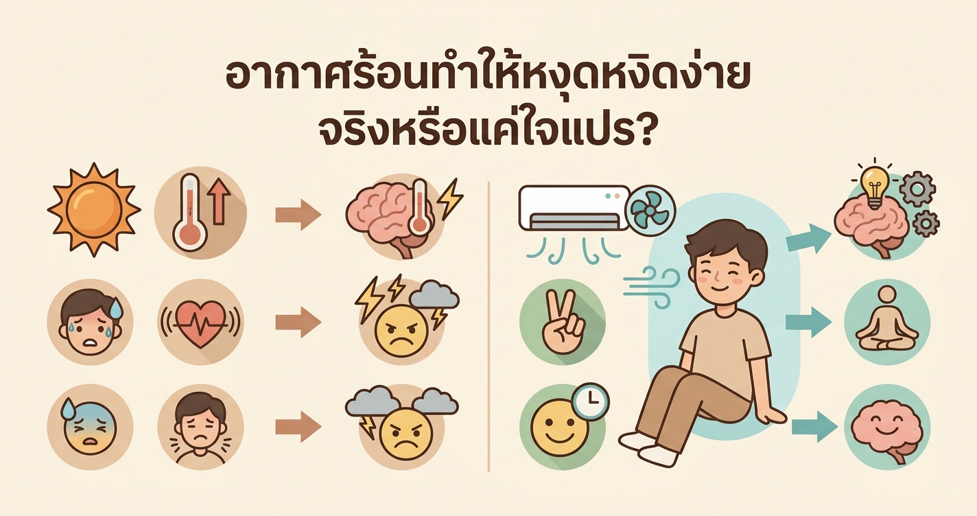 อากาศร้อนทำให้หงุดหงิดง่าย จริงหรือแค่ใจแปร?