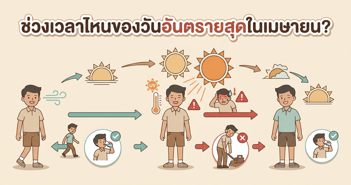 ช่วงเวลาไหนของวันอันตรายสุดในเมษายน?
