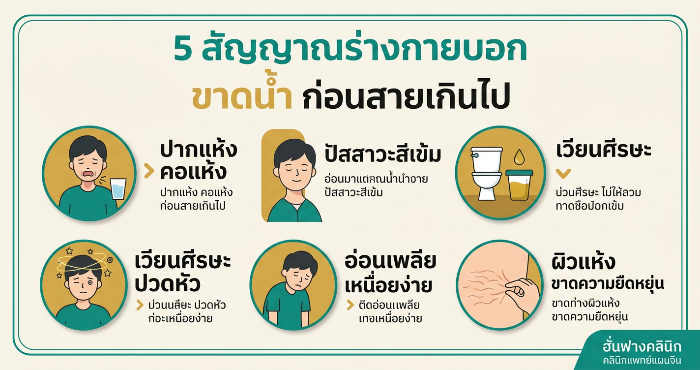5 สัญญาณร่างกายบอก 'ขาดน้ำ' ก่อนสายเกินไป