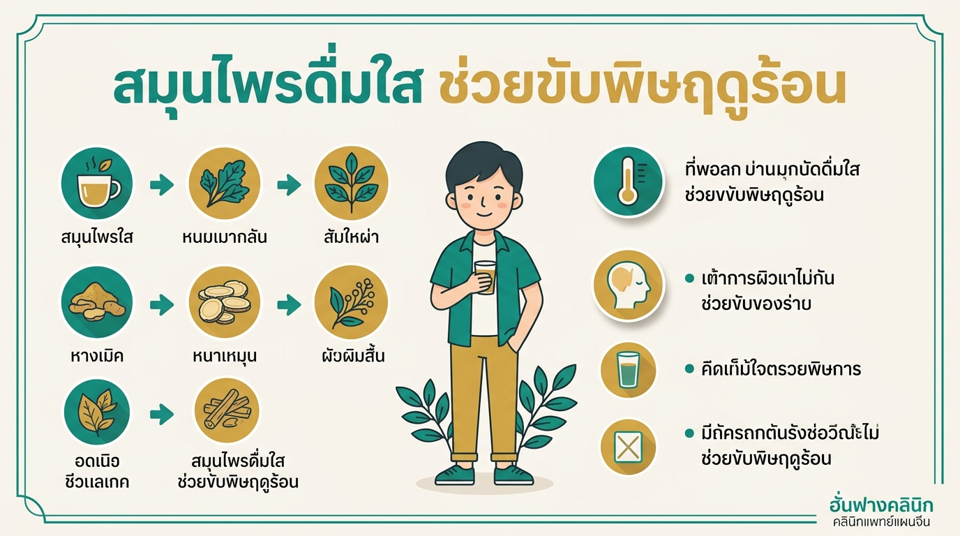 สมุนไพรดื่มใส ช่วยขับพิษฤดูร้อน