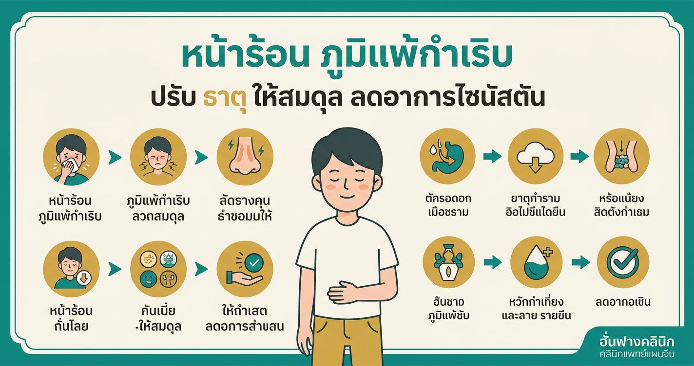 หน้าร้อน ภูมิแพ้กำเริบ: ปรับ 'ธาตุ' ให้สมดุล ลดอาการไซนัสตัน
