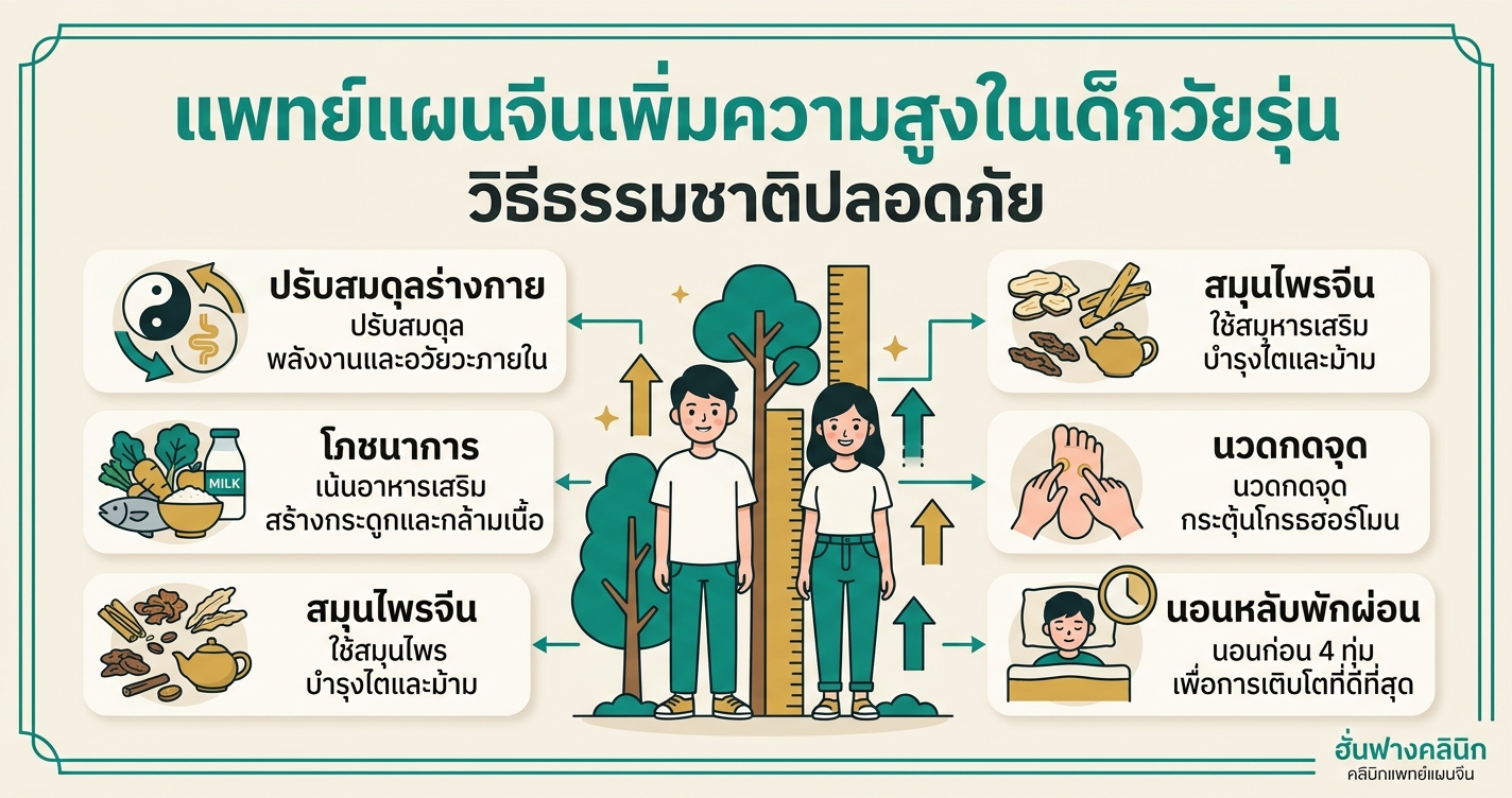 แพทย์แผนจีนเพิ่มความสูงในเด็กวัยรุ่น: วิธีธรรมชาติปลอดภัย