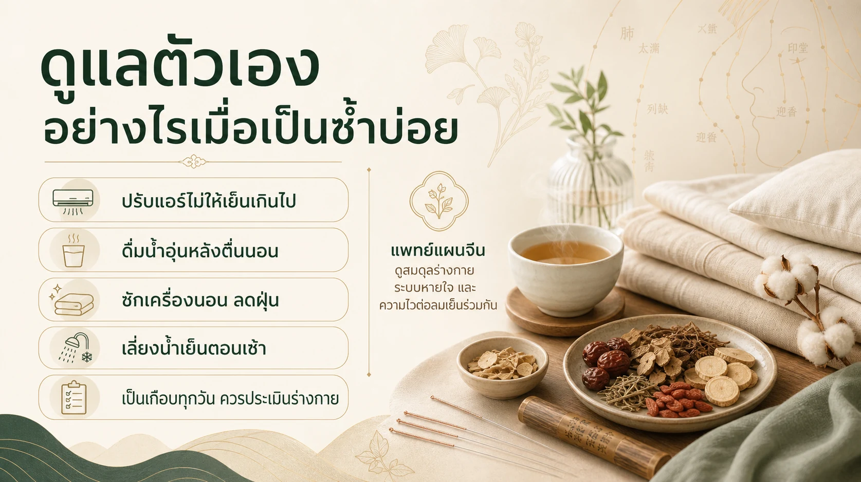 แนวทางดูแลตัวเองเมื่อมีอาการคัดจมูกและจามตอนเช้าซ้ำบ่อย