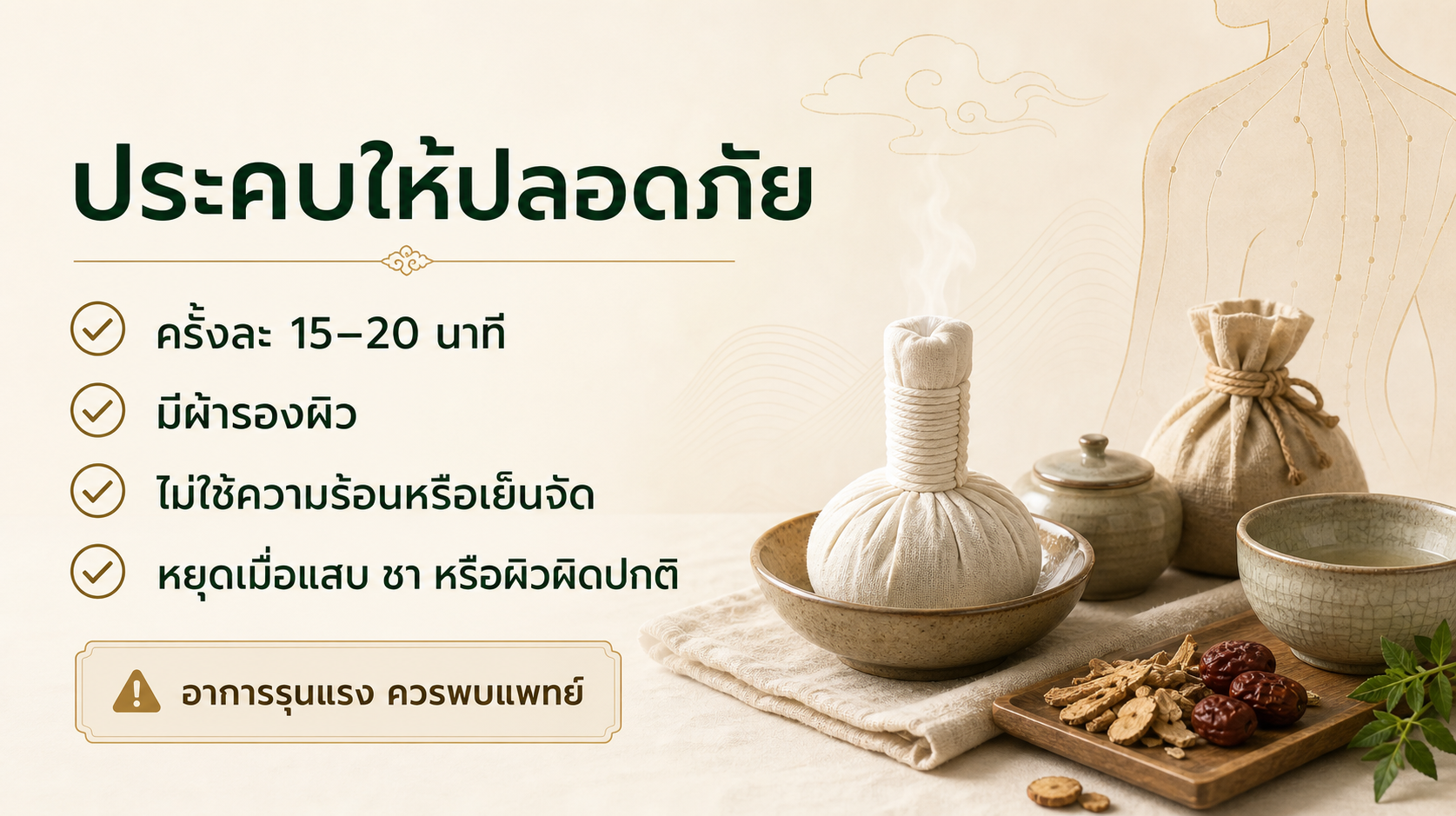 เช็กลิสต์ประคบร้อนและประคบเย็นอย่างปลอดภัย