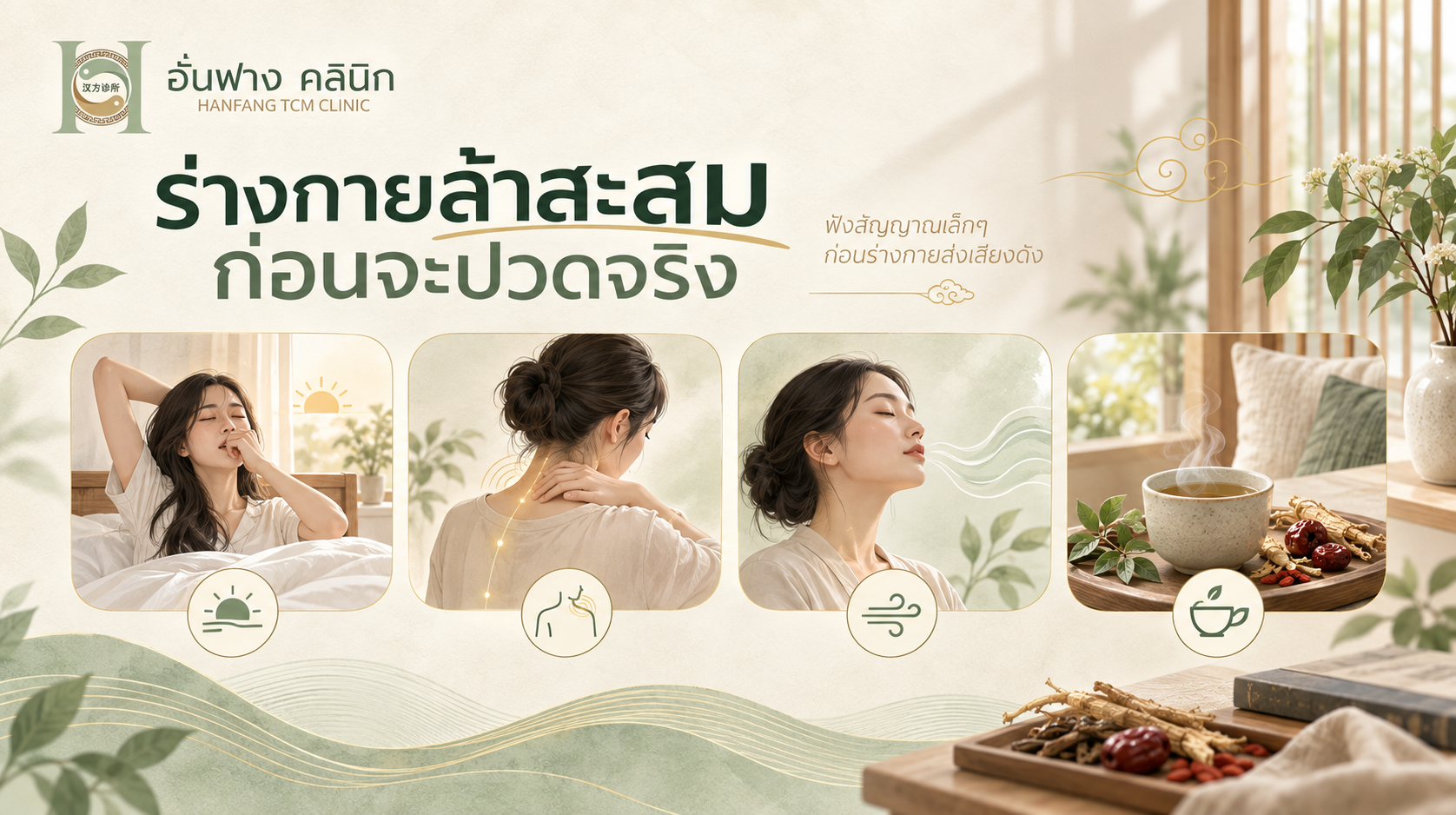 สัญญาณร่างกายล้าสะสมก่อนเกิดอาการปวดชัดเจน